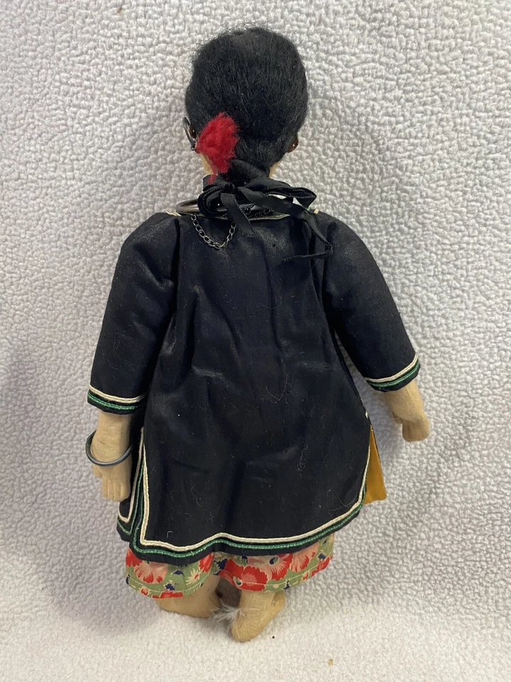 Muñeco niño chino asiático vintage años 30 papel maché Foto 2 de 4