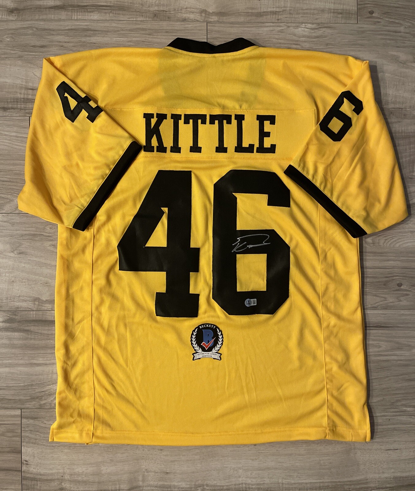George Kittle Autographed Signed Iowa Hawkeyes San Francisco 49ers Jersey BECKETT QR COA 7 