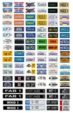 1/25 scale model car science fiction Batman Supernatural  license plates tags