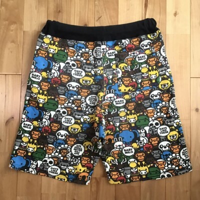 BAPE Milo animal safari sweat shorts A Bathing Ape Size L | eBay