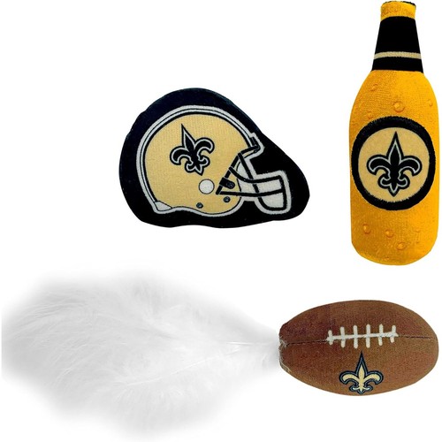 Pets First NFL Cat Toy Complete Set of 3 piece Cat Toys filled with Fresh Catnip - Picture 51 of 81