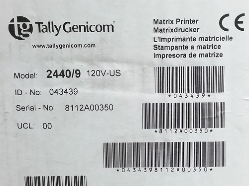 NEW TALLY GENICOM DOT MATRIX IMPACT PRINTER 2440/9 043439 80 COLUMNS 9-WIRE - Picture 5 of 7