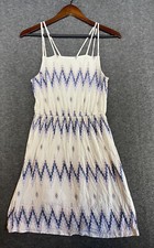 Skies Are Blue Geometric Patterned Spaghetti Strap Dress Women s Jr s Sz Small