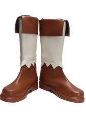 Dr.stone Nanami Ryusui Brown PU Long Boots Zipper Elevator Shoes Customized Prop