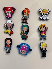 9 One Piece Shoe Charms Multiple Characters Fits Crocs Wristband Accessories