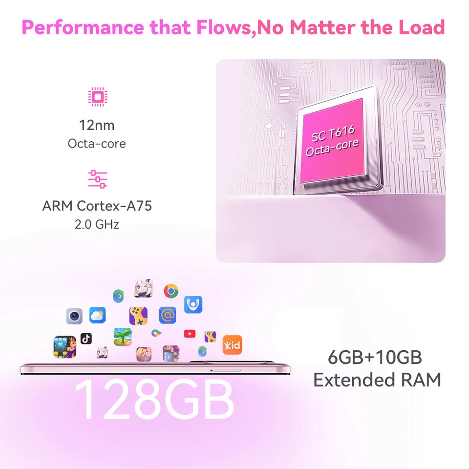 CUBOT A30 16GB+128GB Octa-Core Smartphone 90Hz 4G 2*SIM Android 14 Handy Face ID - Bild 3 von 4