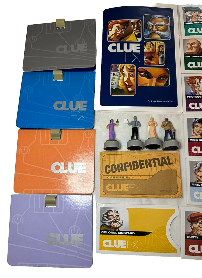 Clue FX Electronic Talking Game Replacement Parts Cards,Envelopes,player Pieces - Image 2 of 3