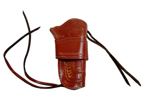 Leather Holster Long Barrel Revolver Fit S&W Heritage Taurus Colt Universal Red - Picture 27 of 35