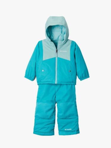 Columbia Toddler Double Flake Two Piece Snowsuit Size 6 12 Month teal