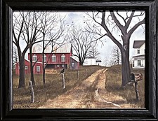 Billy Jacobs The Old Dirt Road Farm Framed Art Studio Canvas Print-18.5 x 14.5