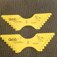 2 Artcraft Concepts Yellow Crafters Tools. Make perfect Fringes Tassels Pom Poms