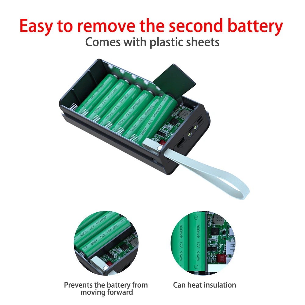 Portable 18650 Power Bank DIY Case No Welding Needed