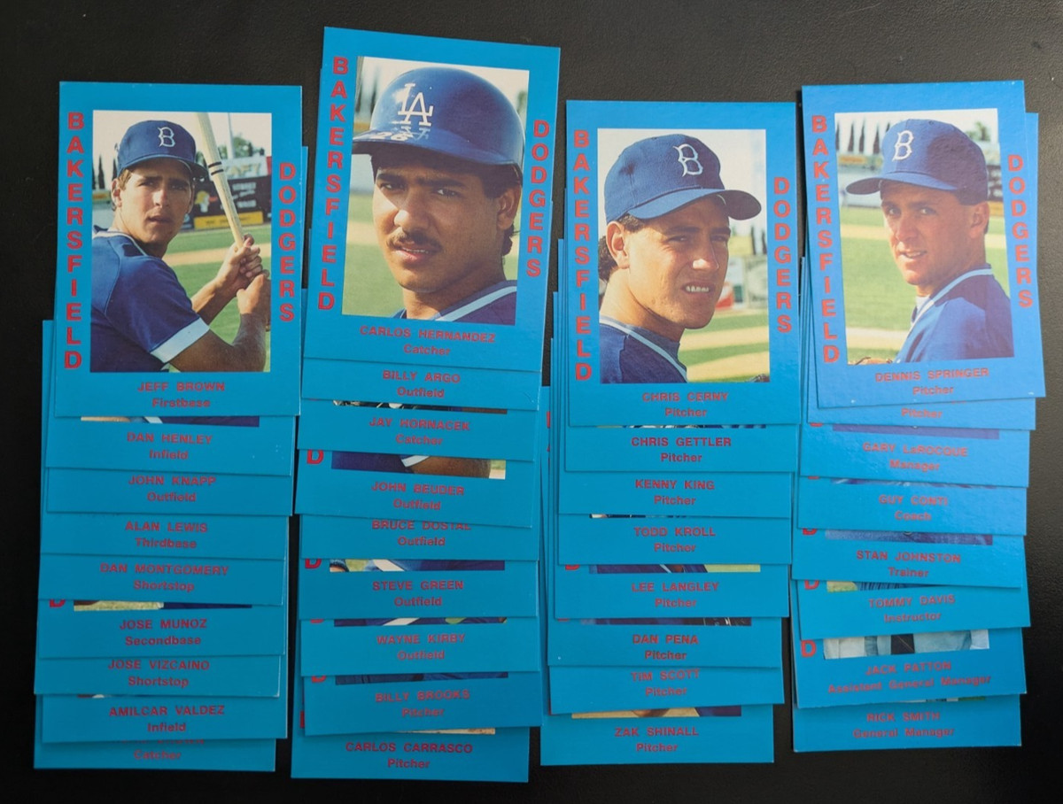 1988 Cal League Bakersfield Dodgers - You Pick 1! - A Los Angeles Dodgers