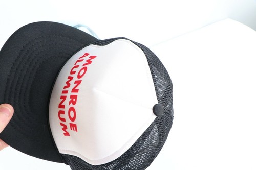 Vintage 80s Rockabilly Monroe Aluminum Spell Out Roped Trucker Hat Cap Snapback - Picture 5 of 7