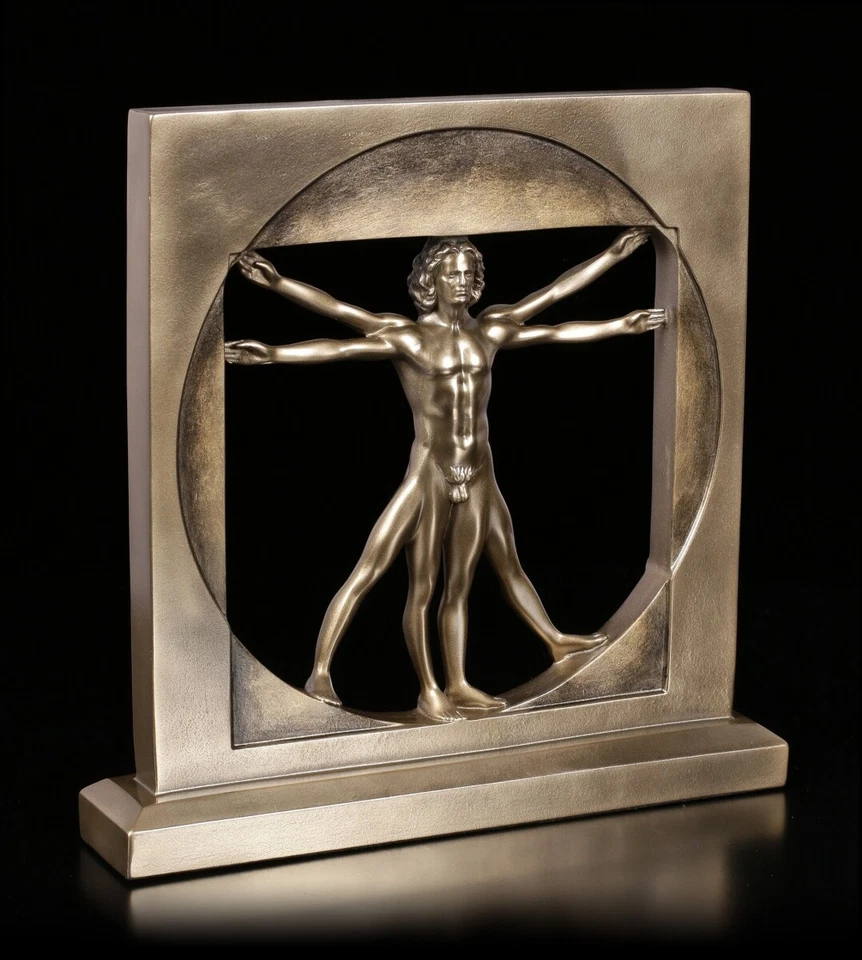 Der Vitruvianische Mensch - Deko Figur Statue Medizin Arzt Geschenk Veronese - Bild 1 von 4