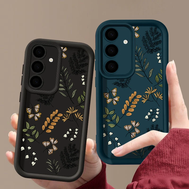 Samsung Galaxy A15 A35 A54 S24 FE Flower Silicone Phone Case  