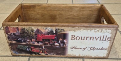 Bournville Eisenbahn - Holzkiste im Landhausstil - Größe 28 x 15 x 10 cm