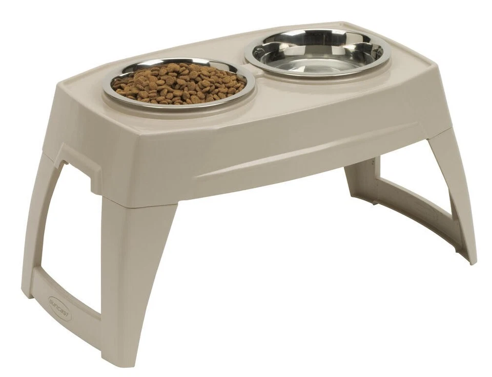 25"  Stainless Steel Puppy Adult Dog Elevated Pet Feeder Resin Removable Legs - Image 2 of 3