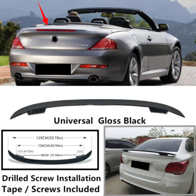 Gloss Black Universal Fit For 04-10 BMW 6 Series Rear Trunk Lip Spoiler Wing