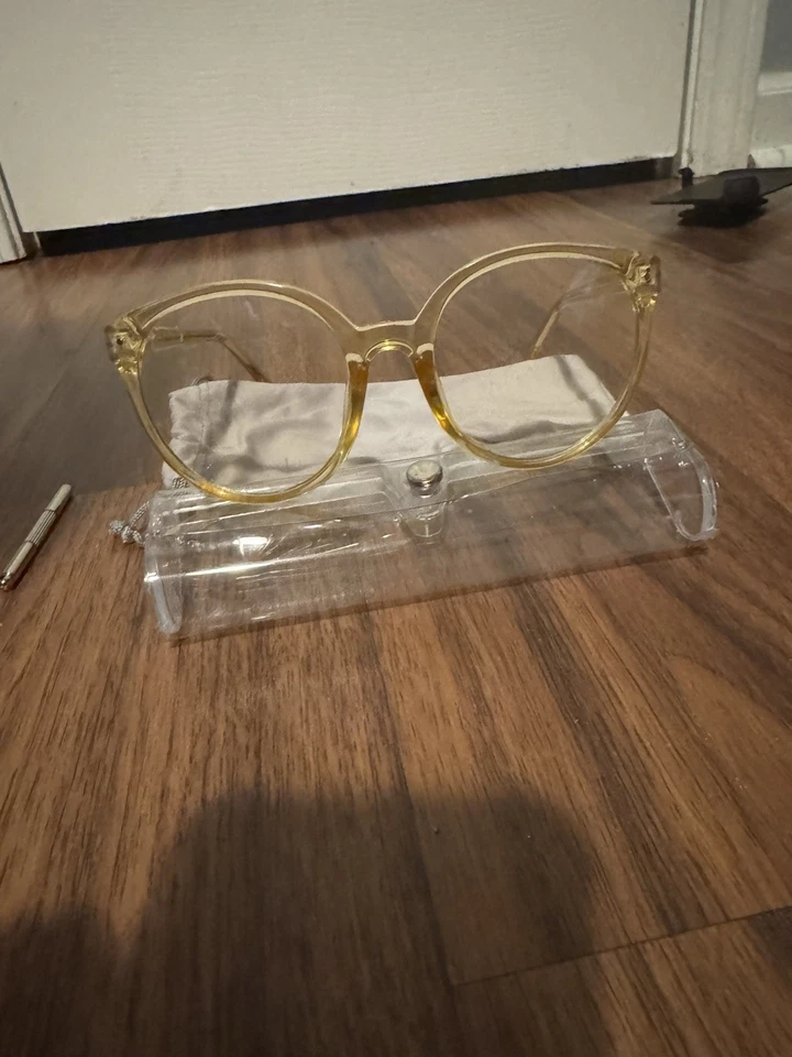 Gafas redondas doradas de colección lentes transparentes Foto 2 de 4