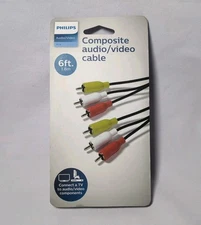Philips 6' Composite Audio/Video Cable - Yellow/White/Red