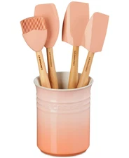 Le Creuset 5 Piece Utensil Set with Stoneware Utensil Crock - US Warehouse - new
