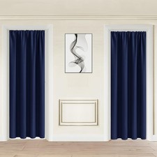 JIUZHEN 80 Inch Length Door Curtains for Doorway Privacy Insulated Blackout