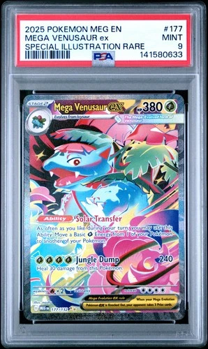 2025 POKEMON MEGA EVOLUTION SPECIAL ILLUSTRATION RARE MEGA VENUSAUR EX PSA 9