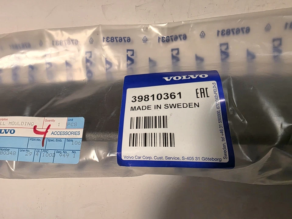 Placa de soleira Volvo genuína S80 # 39810361 - Imagem 2 de 4