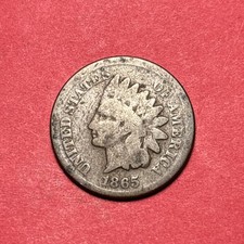 (1) Beautiful Antique 1865 Indian Head Cent/Penny G-GOOD NICE FILLER
