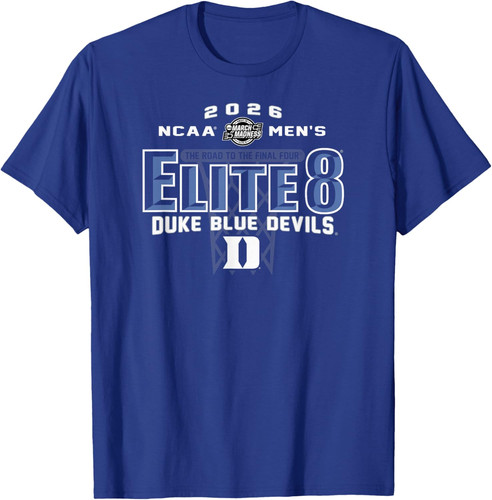 Duke Blue Devils Elite 8 2026 Men's March Madness Basketball T-Shirt