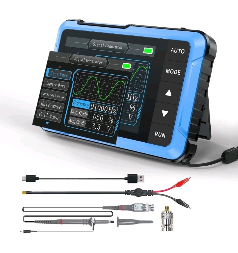 FNIRSI DSO-510 Handheld Oscilloscope/DDS Signal Generator Ships - from USA