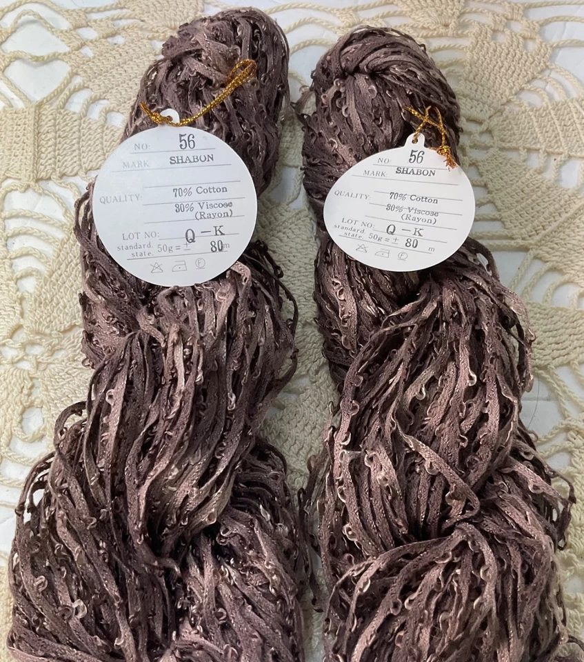 Пряжа Noro Shabon коричневая лента 56 лот из 2 текстурных 70Cotton30ViscoseNew Vint - Изображение 2 из 4