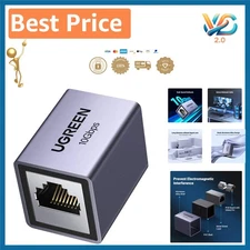 10Gbps Ethernet Extender Coupler - 328ft Long Distance - Space Grey Aluminum