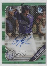 2019 Bowman Chrome Prospect Green Shimmer Refractor 1/99 Casey Golden Auto sc2