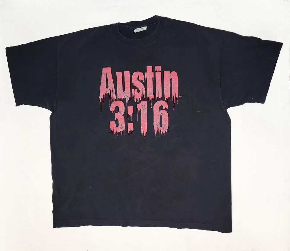 Vintage '98 Single Stitch Stone Cold Steve Austin Blood From A Stone T-Shirt XL - Image 2 of 4