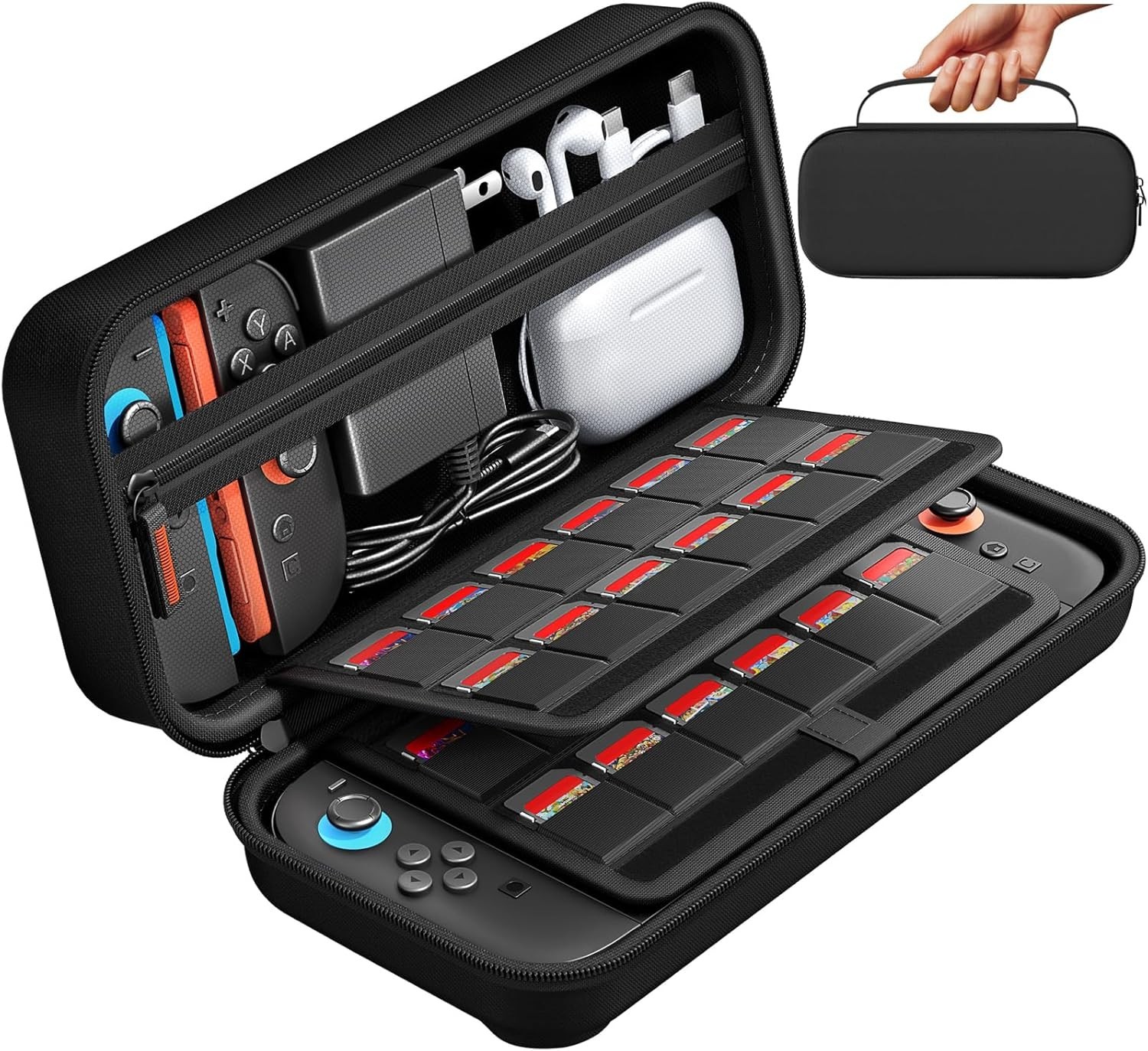 Étui de transport Nintendo Switch 2 avec rangement pour accessoires