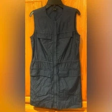 Theory Women's Cotton Chambray Utility Dress Size P (Equivalent to Size 00/0)