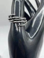 Sterling Silver Plated Monster Beast Nails Claws Skeleton Hands Ring Size 8