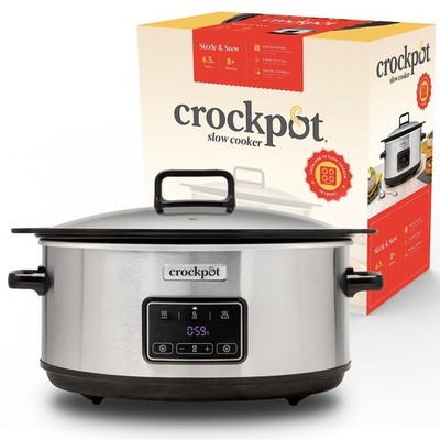 Crock-Pot Sizzle & Stew Digitaler Schongarer | 6,5 L (8+ Personen) | Abnehmbar