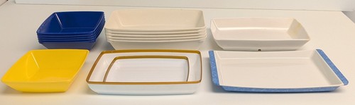 14 Vtg In-flight Dishes Bowls Plates North Central Airlines Ozark Delta Eastern
