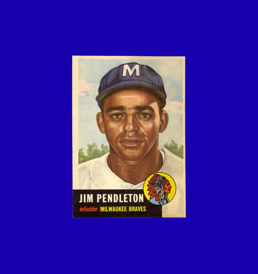 1953 Topps Jim Pendleton #185 - RC - Milwaukee Braves - EX-MT