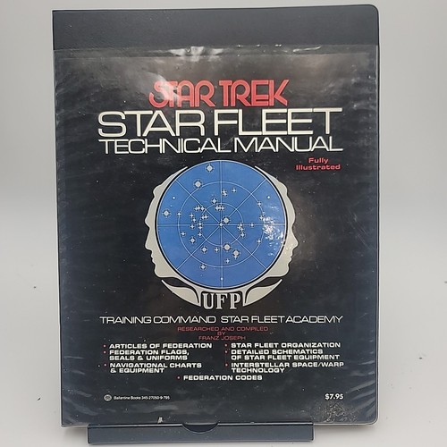 Vintage 1975 Star Trek Star Fleet Technical Manual 1st Edition Hardcover NICE!