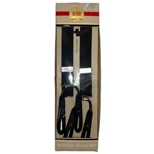VTG Hickok Action Bak Adjustable Suspenders NOS Positively Finer Black Silver