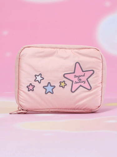 Official BT21 X COLLER Beyond The Journey Pocket Multi Pouch Pink Korea - Picture 3 of 6