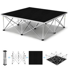 Portable Stage 4x4FT Stage Platform 16.9" Heights Modular Unit Easy Set-Up USA