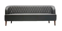 Sofa 3 Sitzer Leder Holz Modern Sofa Polster Couch Sofas Design Luxus