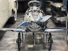 American Retro 1941 Army Pedal Plane All Chrome Steel Airplane Pedal Car