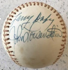 1974 Cleveland Indians Team 10 Signed Game AL Baseball Larry Doby Luis Alvarado