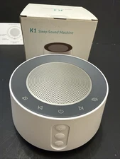 Kipcush K1- SLEEP SOUND MACHINE - White  Natural Sounds - Tested And Works Great